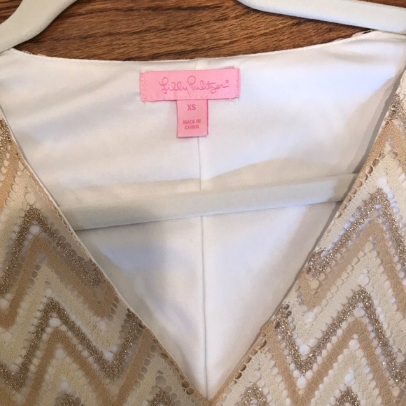 Lilly Pulitzer gold dress - Picture 3 of 4